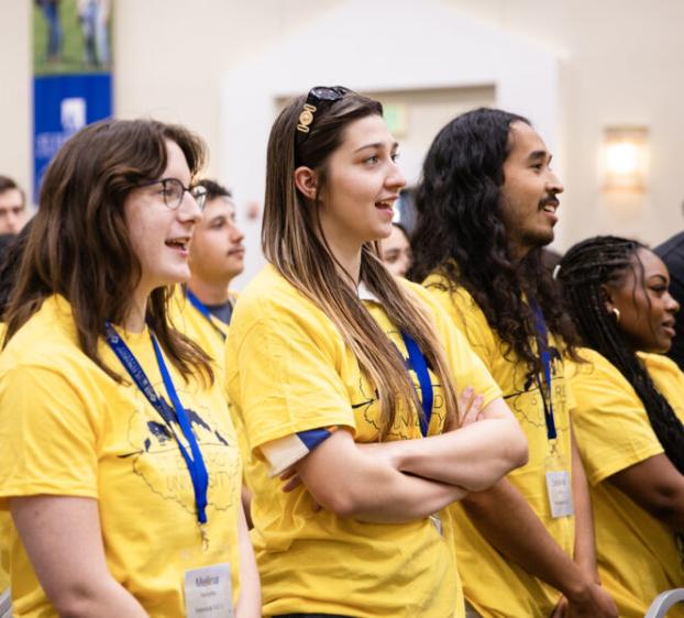 St. Ed's students gathered at orientation in Mabee Ballroom