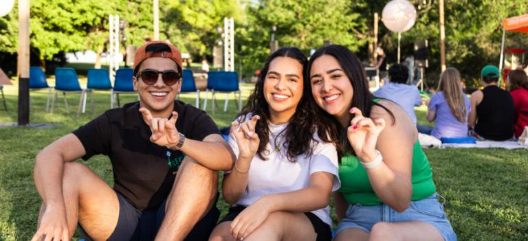 Students at Blues on the Hilltop at St. Edward's University