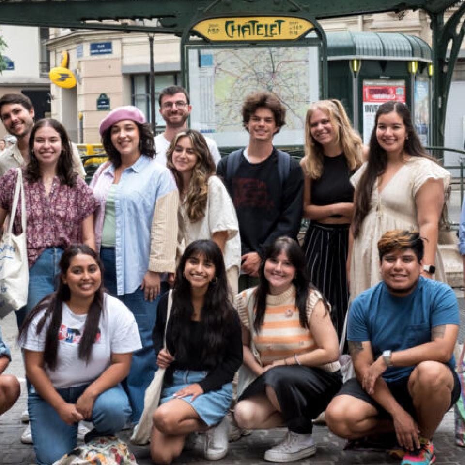 St. Edward's students studying abroad in Paris, France