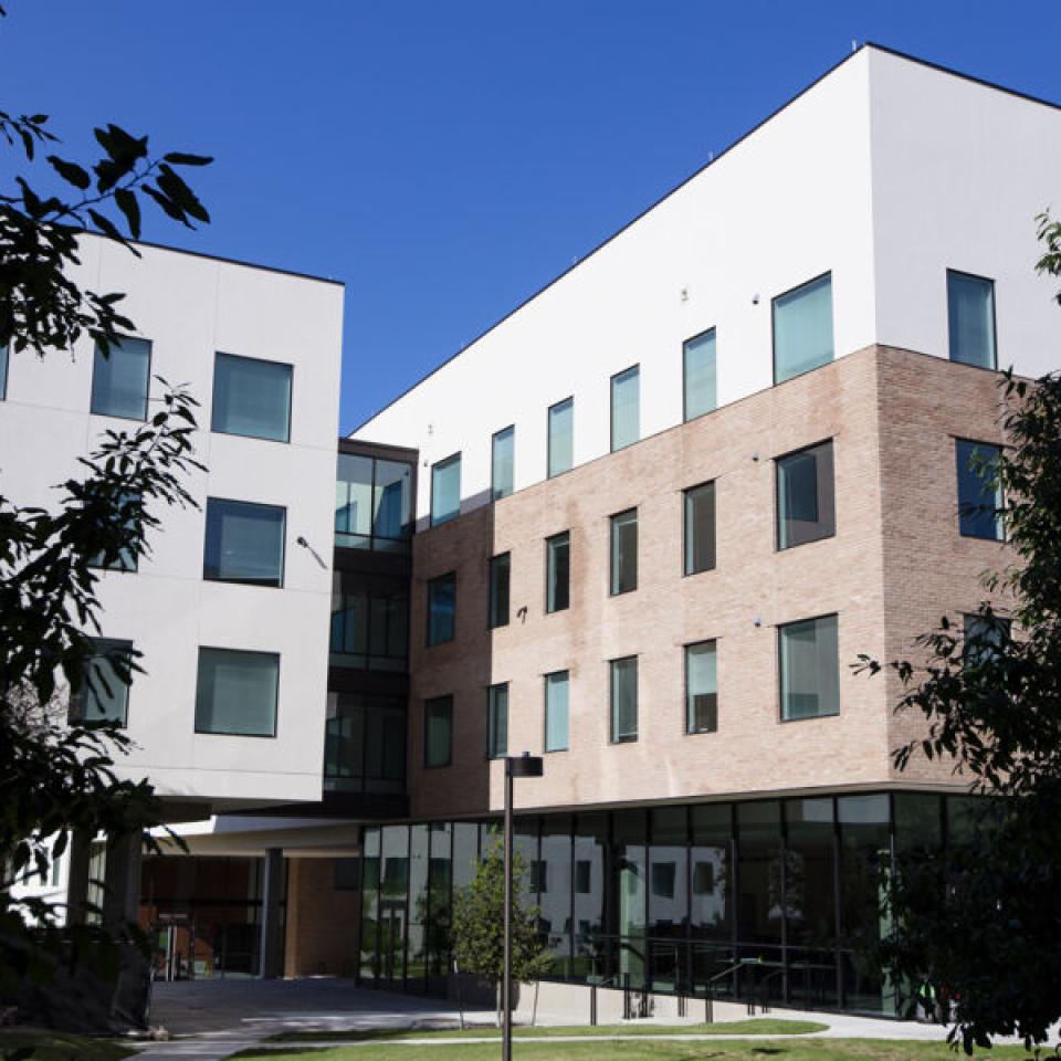 A view of the outside of the St. André Apartments