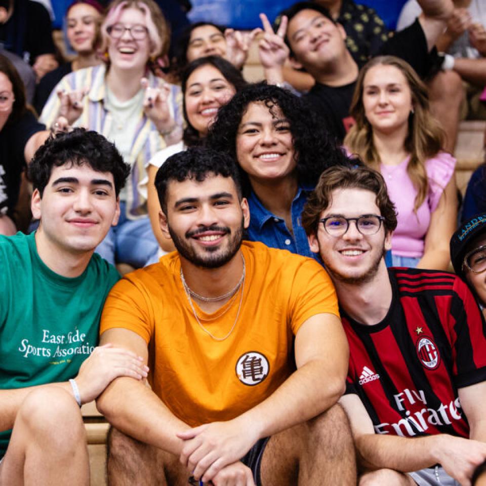 students at pep rally