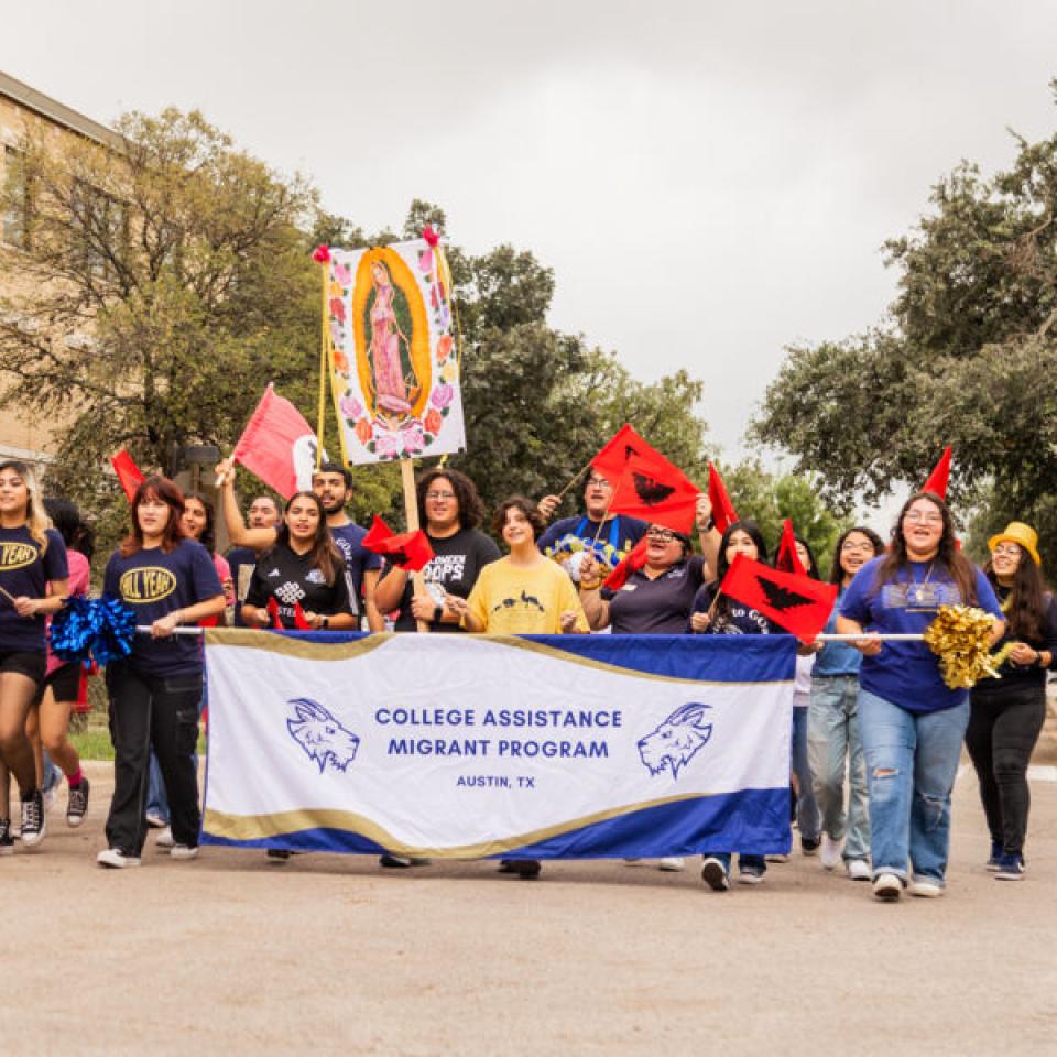 Camp students celebrate at parade