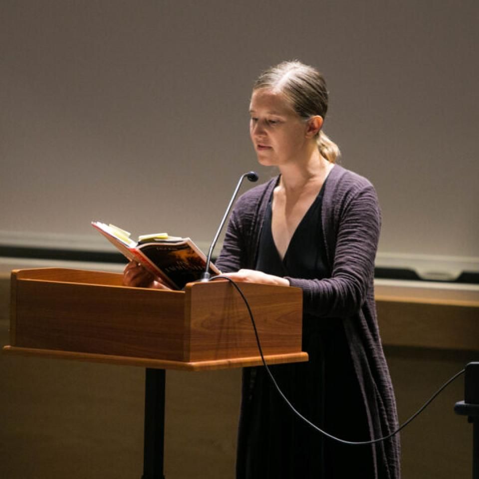 Eula Biss reading from her book