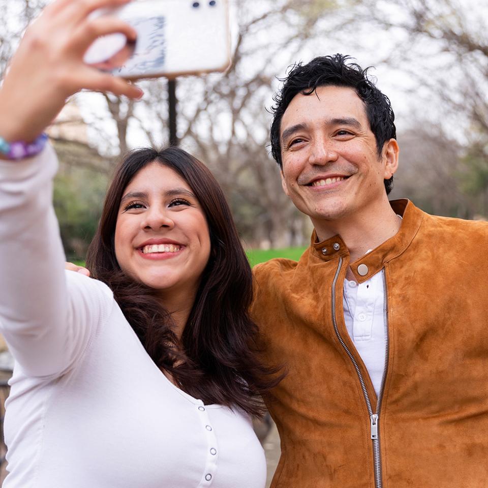 Gabriel Luna Taking A Selfie With A Student