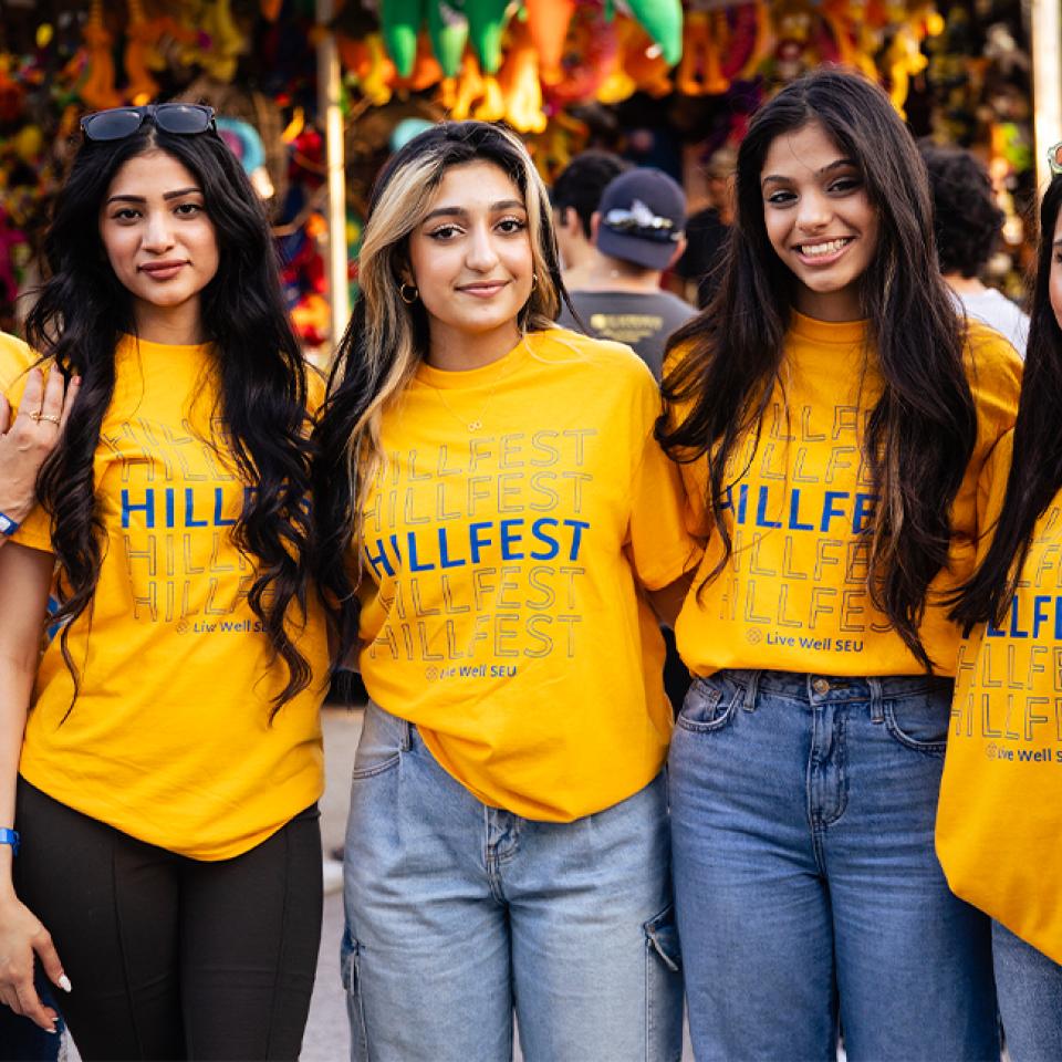 Students posing for a photo at Hillfest 2023