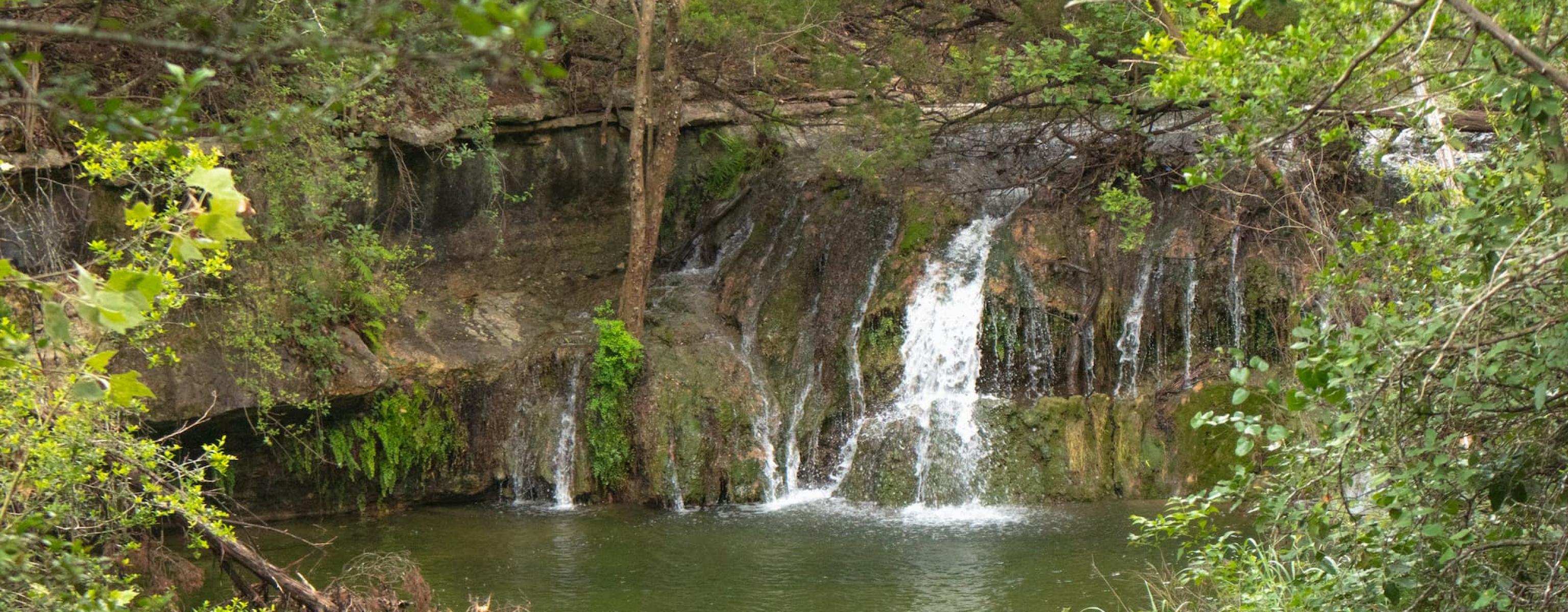 A waterfall