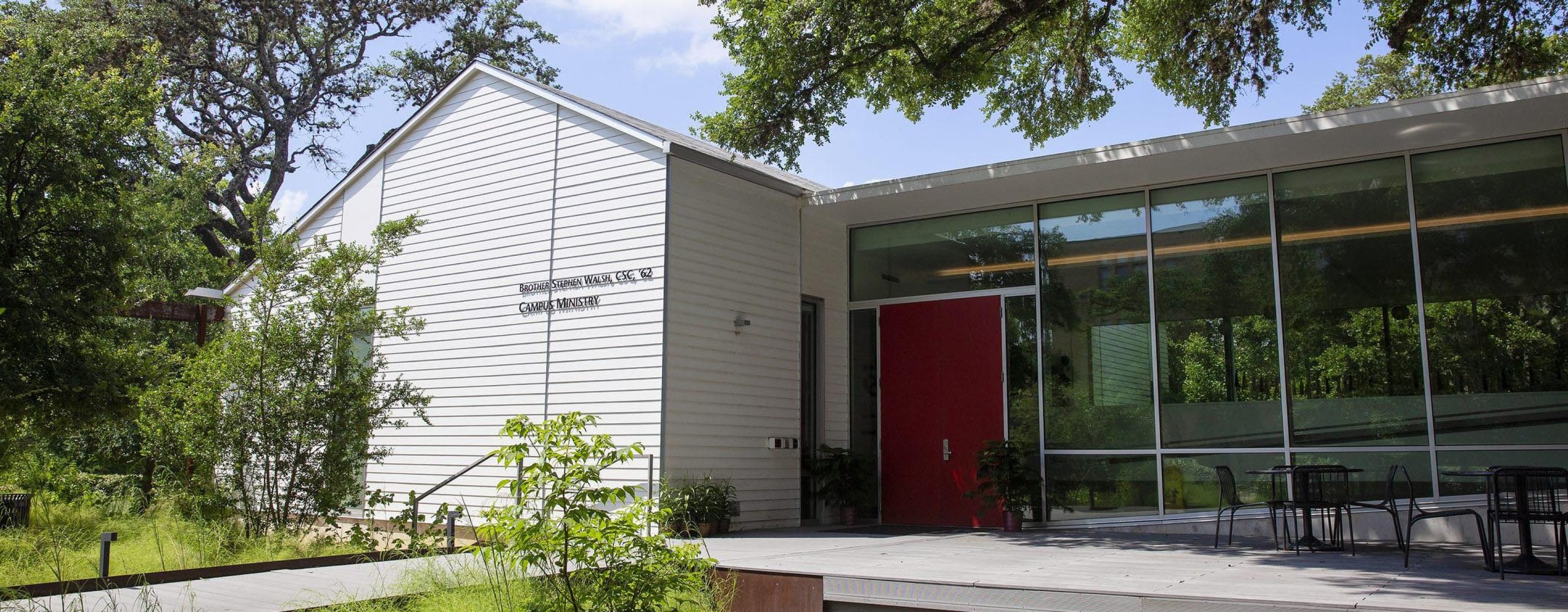 Building exterior of St. Edward's campus ministry 