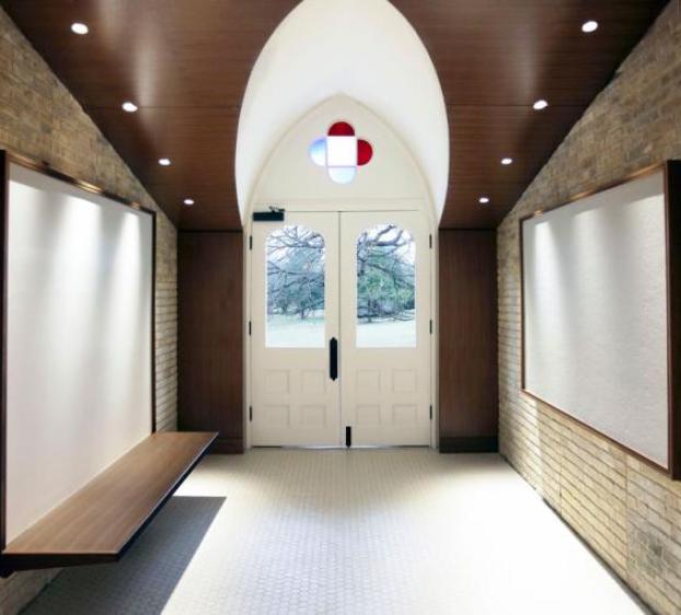 Entryway to Holy Cross Hall