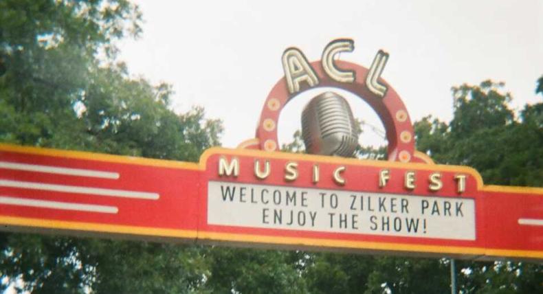 An Austin City Limits Music Festival entrance marquee.