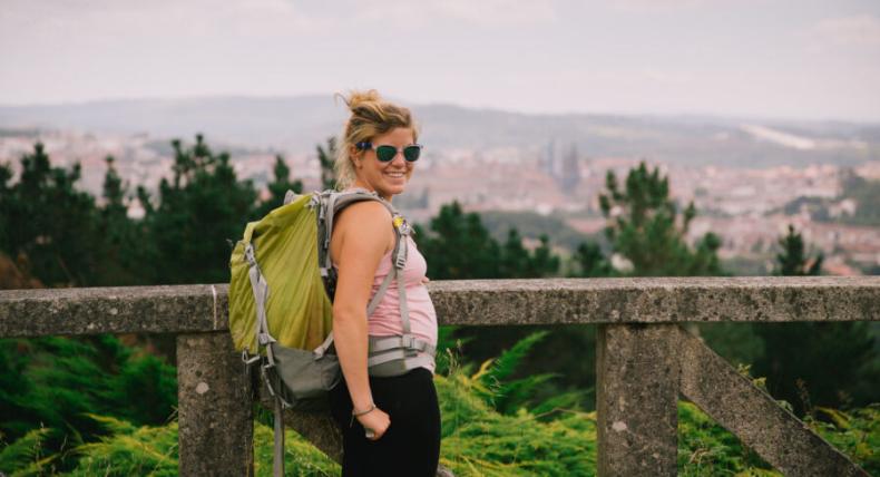 Hannah Thornby looks at the view in Santiago, Spain