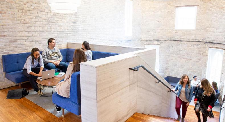 student sitting in groups