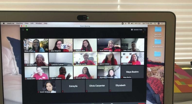 Students on Zoom.