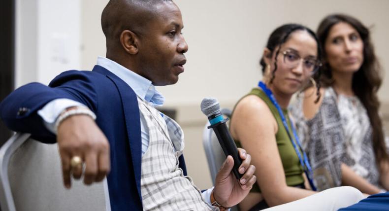 Students discuss their ideas at the Young Austinite Civic Engagement Summit