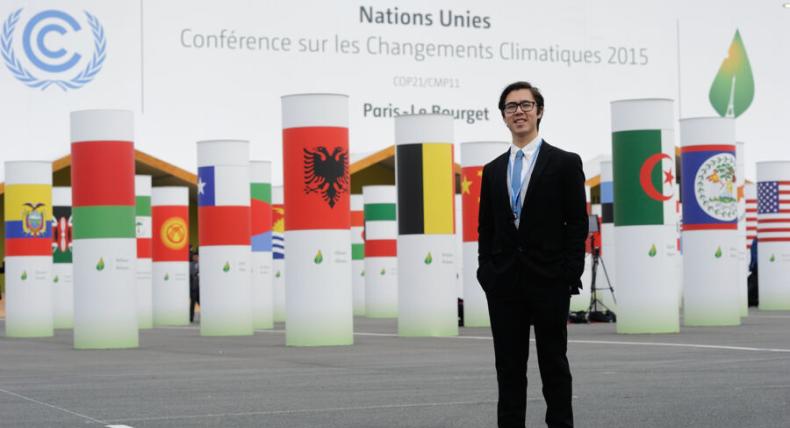 Chris Jackson at the 2015 Paris Climate Conference.