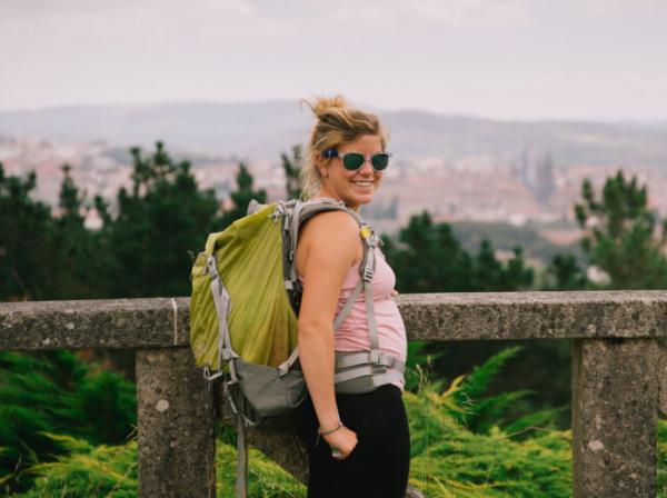 Hannah Thornby looks at the view in Santiago, Spain