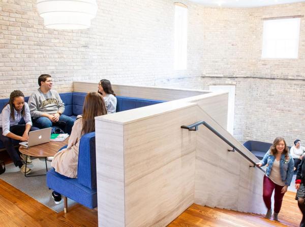 student sitting in groups