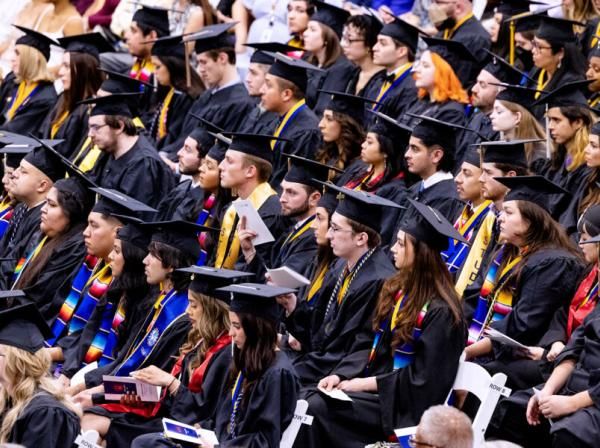 graduating students sitting