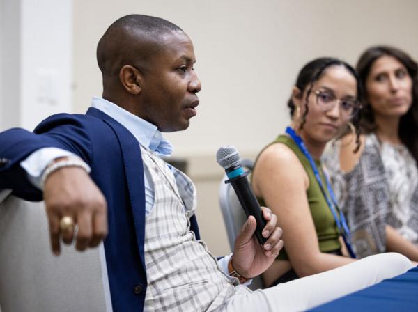 Students discuss their ideas at the Young Austinite Civic Engagement Summit