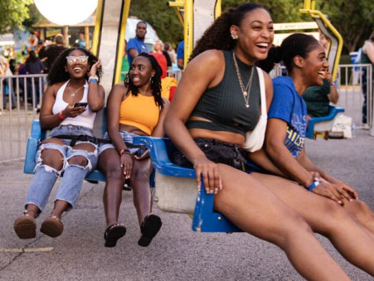 St. Edward's celebrating together at Hillfest as part of Welcome Days