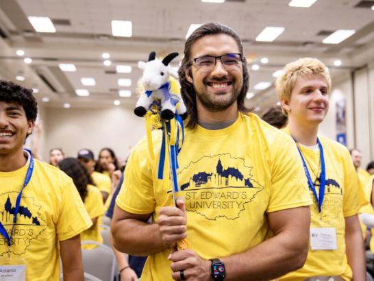 Students together at orientation