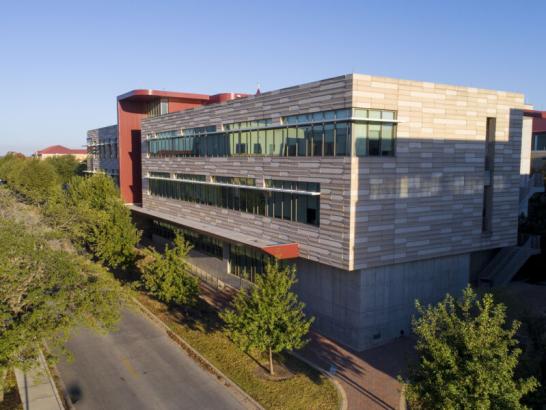 An aerial view of John Brooks Williams Natural Sciences Center - South.