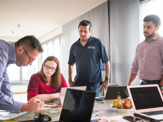 Students collaborate with a Berlin-based travel agency while studying abroad.