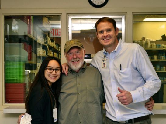 Lauren Welch '17 and Brackenridge co-workers Don Tate and Matt Biersmith. 