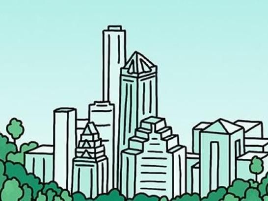 Illustration of Austin skyline