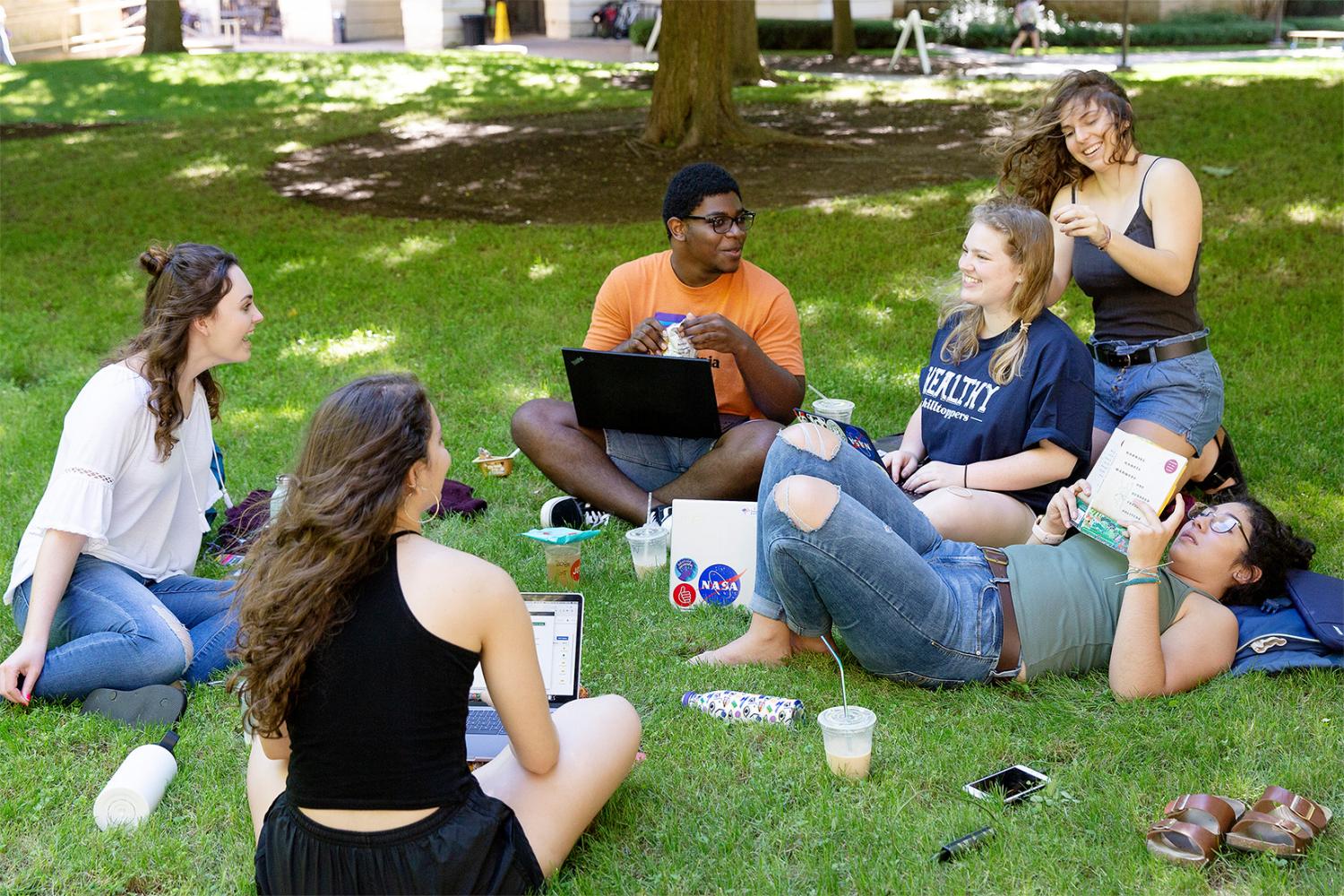 students sitting a circle