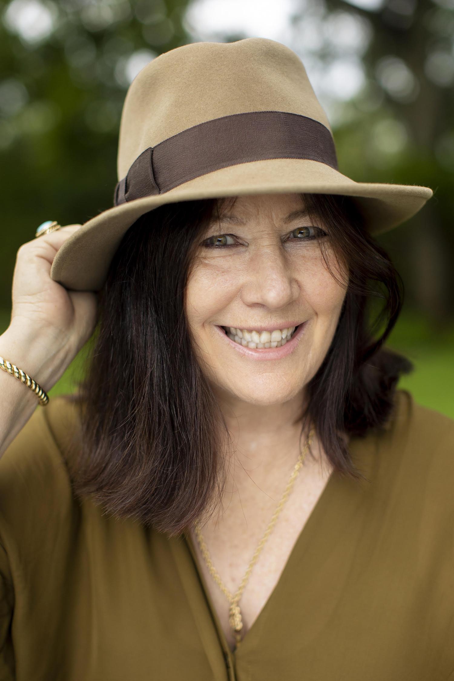 Kathy Valentine portrait at her home.