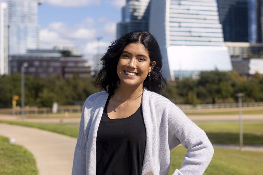 Carla Pineda in downtown Austin.