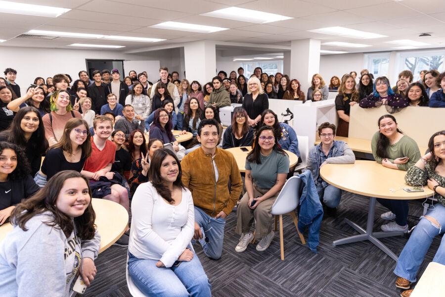 Hilltoppers attend a meet-and-greet with Gabriel Luna in the Main Building