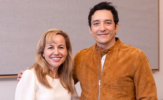 President Montserrat Fuentes and Gabriel Luna