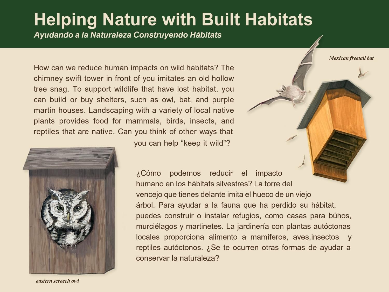 Card describing helping nature with Build Habitats