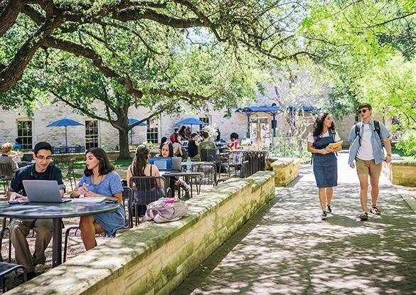 St. Ed's campus courtyard